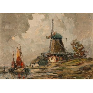 Rudolf Priebe (1889 - 1956), Krajina s větrným mlýnem