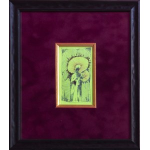 DUDA-GRACZ JERZY (1941 - 2004), miniatura przedstawiająca Matkę Bożą z dzieciątkiem ze szkicownika artysty