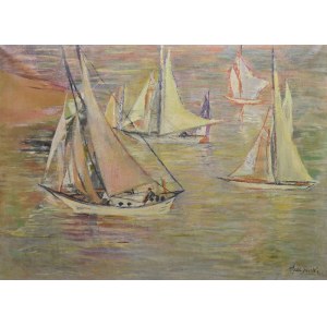 Tadeusz ŁAKOMSKI (1911-1988), Sailboats, 1963