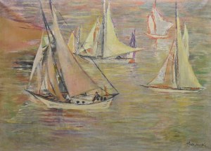 Tadeusz ŁAKOMSKI (1911-1988), Żaglówki, 1963