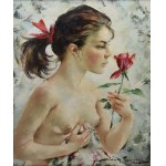 Igor TALWIŃSKI (1907-1983), Dziewczynka z czerwoną różą