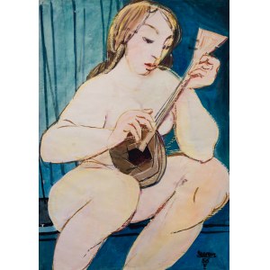 Boguslaw SZWACZ (1912-2009), Woman with a guitar, 1956
