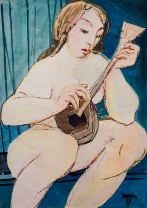 Bogusław SZWACZ (1912-2009), Kobieta z gitarą, 1956