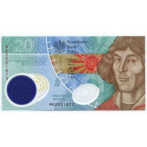 CHARYTATWNIE - 20 złotych 2023 Mikołaj Kopernik wraz z autografem projektanta