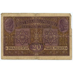 20 Polnische Mark 1916 - jenerał - Serie A