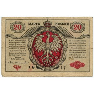 20 polských marek 1916 - jenerał - série A