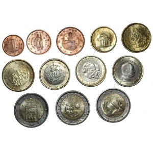 Satz von 12 Münzen - von 1 Cent bis 2 Euro (2004-2014)