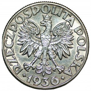 5 zlatých 1936 - Plachetnica
