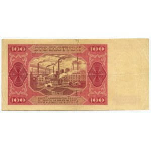 100 Zloty 1948 - GL-Serie ohne Rahmen um Nennwert 100