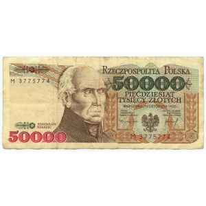50.000 złotych 1993 - seria M - Bardzo RZADKIE