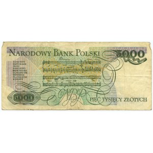 5.000 złotych 1986 - seria BB - Bardzo RZADKIE