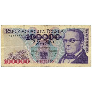 100 000 PLN 1993 - série H - RARE