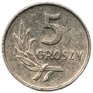 5 groszy 1961 - SKRĘTKA 90 stopni