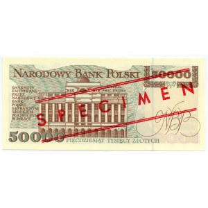 50,000 zloty 1993 - Series A 0000000 - MODEL / SPECIMEN No 0938*.