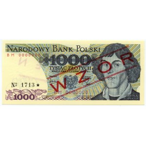 1.000 złotych 1979 - seria BM 0000000 - WZÓR / SPECIMEN No.1713*