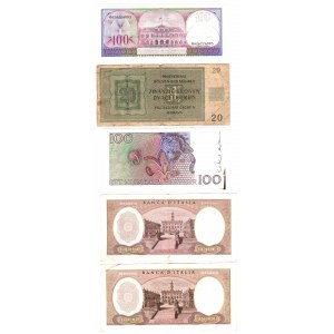 ŚWIAT - set 5 banknotów