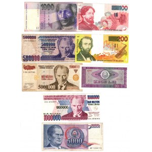 ŚWIAT - set 8 banknotów