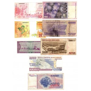 ŚWIAT - set 8 banknotów