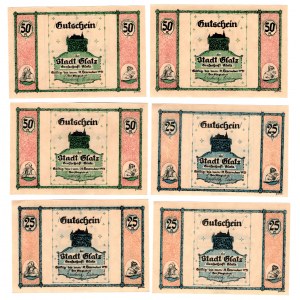 KŁODZKO (Glatz) - 25-100 fennigs 1921 - set of 12 pieces