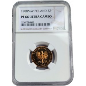 2 Zlato 1988 - NGC PF 66 Ultra CAMEO
