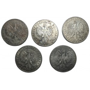 10 zloty 1932 - Polonia - serie di 5 pezzi