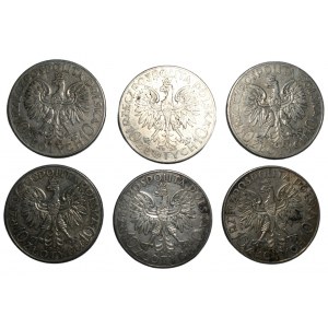 10 gold 1933 - Polonia - set of 6 pieces