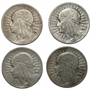 5 złotych 1932 - Polonia - set 4 sztuk