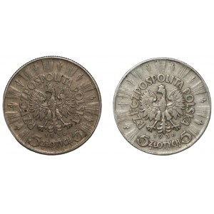 5 zloty 1936 - Józef Piłsudski - set of 2 pieces