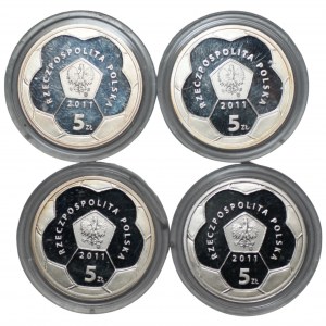 5 złotych 2011 - Polonia Warszawa - set 4 sztuk