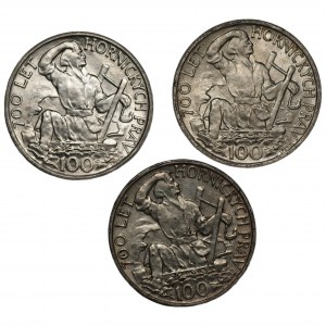 CZECHOSŁOWACJA - 100 koron 1949 - set 3 sztuk