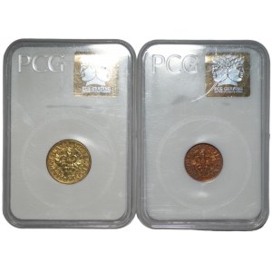 2 grosze 1936 PCG MS 68 oraz 5 groszy 1923 - PCG MS 65