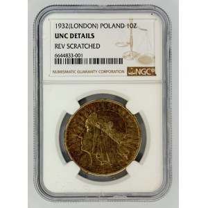 10 gold 1932, Head of a Woman, London - NGC UNC DETAILS