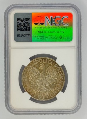 10 gold 1932, Head of a Woman, London - NGC UNC DETAILS