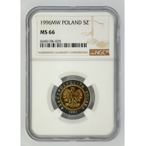 5 gold 1996 - NGC MS 66