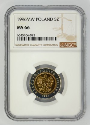 5 gold 1996 - NGC MS 66
