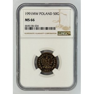 50 pennies 1991 - NGC MS 66