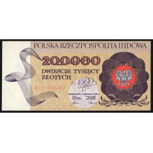 200.000 złotych 1989 - seria R 0300040