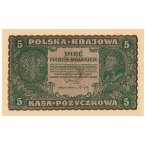 5 Polish marks 1919 - II Serja J