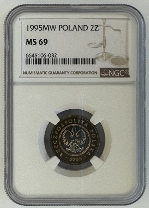 2 złote 1995 - NGC MS 69 - TOP POP