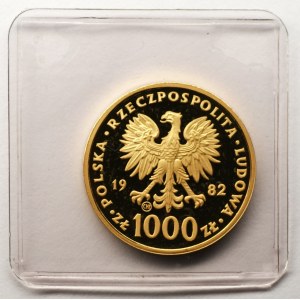 1.000 złotych 1982 - Jana Pawła II Valcambi Szwajcaria - stempel lustrzany (PROOF)