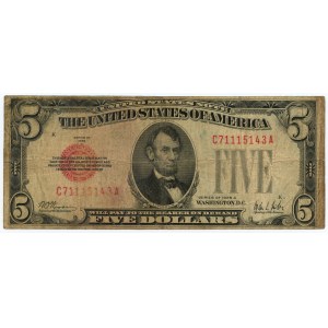 USA - 5 dolarów 1928 A - seria C