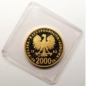2.000 złotych 1982 - Jana Pawła II Valcambi Szwajcaria - stempel lustrzany (PROOF)