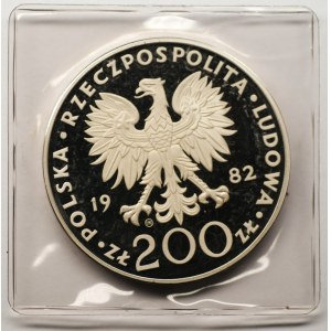 200 zlatých 1982 - Jan Pavel II - Valcambi zrcadlová známka (PROOF)