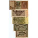 GERMANY - 1-100 marks (1935-1937) - set of 9 banknotes.