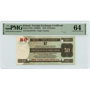 PEWEX - bon towarowy - 50 dolarów 1979 - seria HJ - PMG 64