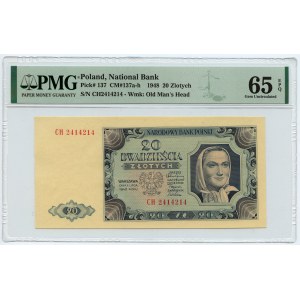 20 gold 1948 - CH series - PMG 65 EPQ