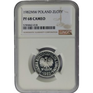 1 gold 1982 - NGC PF 68 CAMEO - 2nd max note