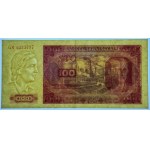 100 złotych 1948 - seria GM - PMG 58 - bez ramki wokół nominału 100
