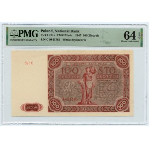 100 złotych 1947 - Ser C - PMG 64 EPQ