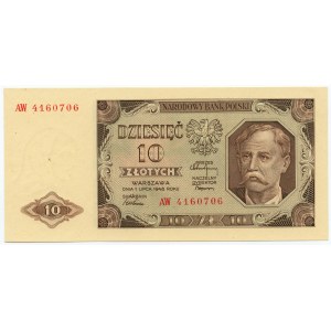10 złotych 1948 - seria AW